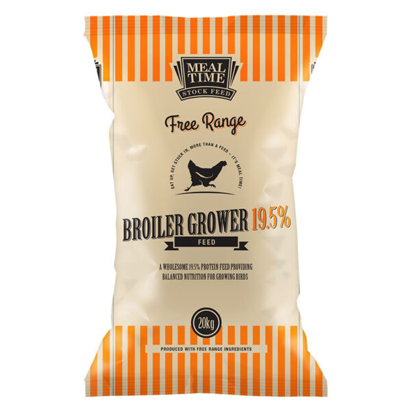 Free Range Broiler Grower 19.5% Pellets