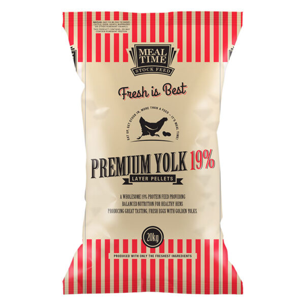 Meal Time Fresh is Best Premium Yolk + Wormer 19% Layer Pellets - Poultry Feed